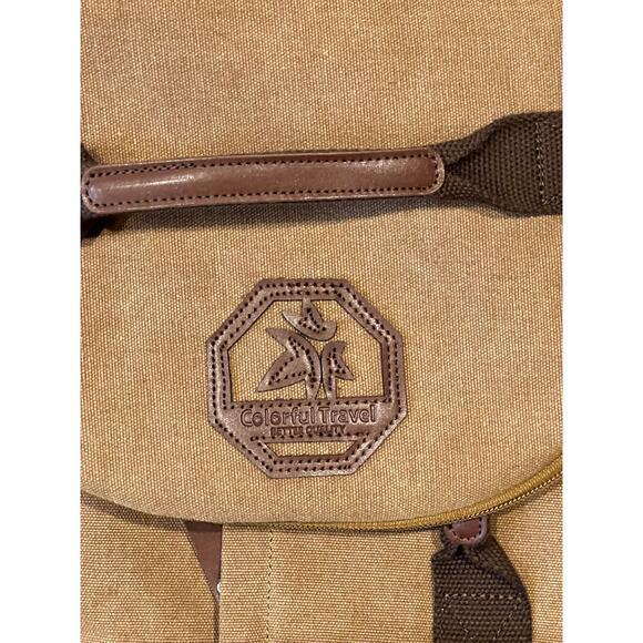 Colorful Travel Canvas Top Loading Backpack - Picture 2 of 7